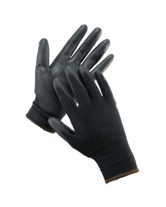 Suojakäsine musta nylon/PU koko 9