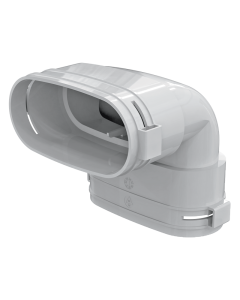 Vertikaalne põlv lapikule torule 117×52mm