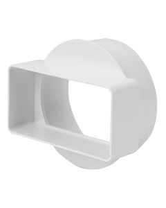 110x55mm -  D100mm üleminek ümarale (lühike) plastikust