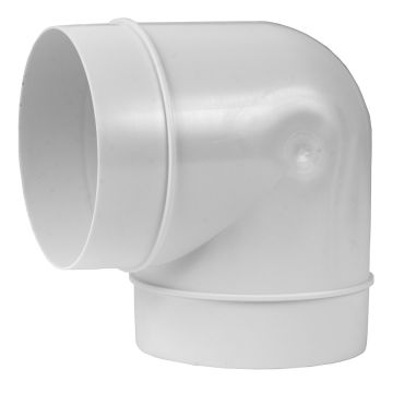 D100mm - 90° põlv plastikust