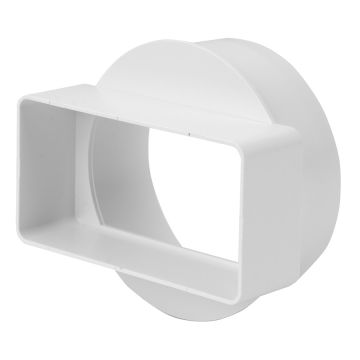 110x55mm -  D100mm üleminek ümarale (lühike) plastikust
